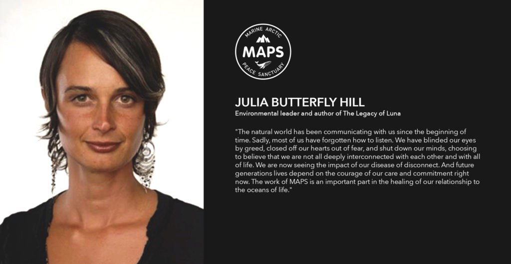 Parvati MAPS Marine Arctic Peace Sanctuary Julia Butterfly Hill testimonial 2020